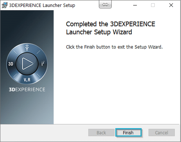 Complete the 3DEXPERIENCE Launcher Setup Wizard